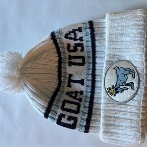 GOAT USA White Knit Beanie